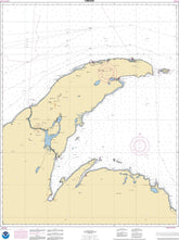 NOAA Nautical Chart 14964: Big Bay Point to Redridge; Grand Traverse Bay Harbor; Lac La Belle harbor; Copper and Eagle Harbors